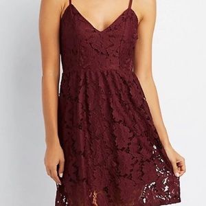 Maroon Lace Charlotte Russe Dress